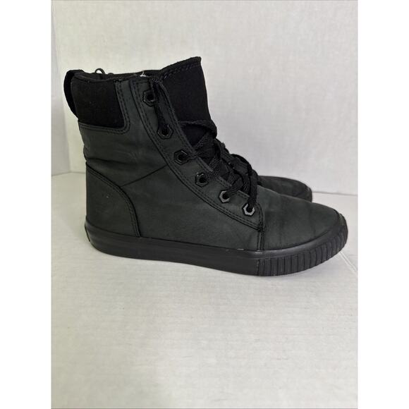 Timberland Black Leather Women's Ankle Boots‎ Size 6 Laced - Picture 4 of 7